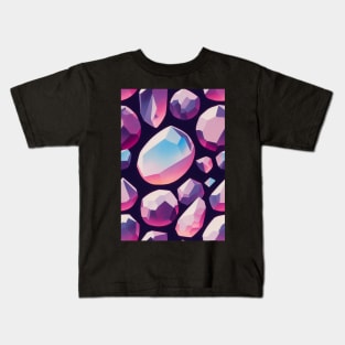 Jewel Pattern - Pink Quartz, for a bit of luxury in your life! #4 Kids T-Shirt